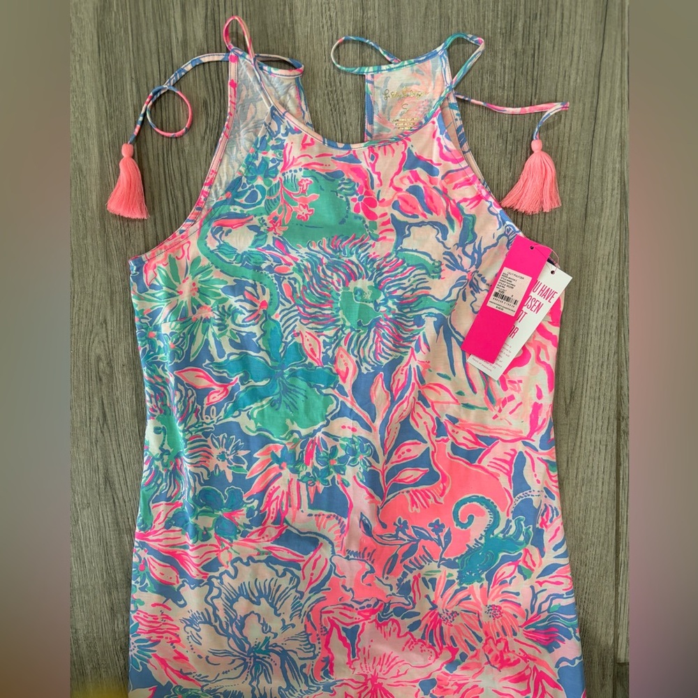 Lilly Pulitzer Margot Dress, in Blue Peri - Viva La Lilly, Small, NWT - Picture 3 of 5